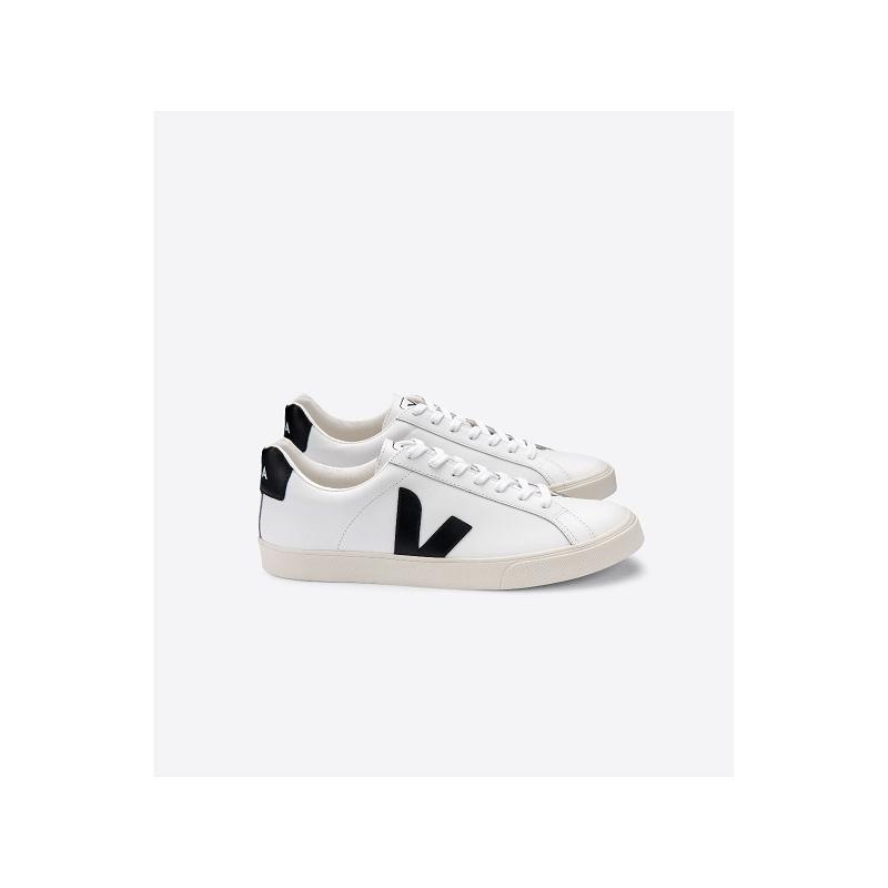 Tenis Veja Mujer Outlet - Esplar Zapatillas Blancas Negras Cuero ES1444553